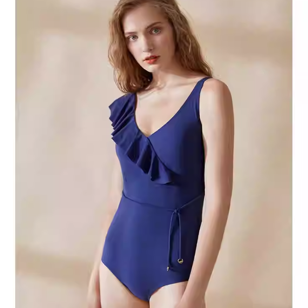 SBSS211W27S2A-New women's swimwear that slims the waist and covers the belly. one-piece swimsuit