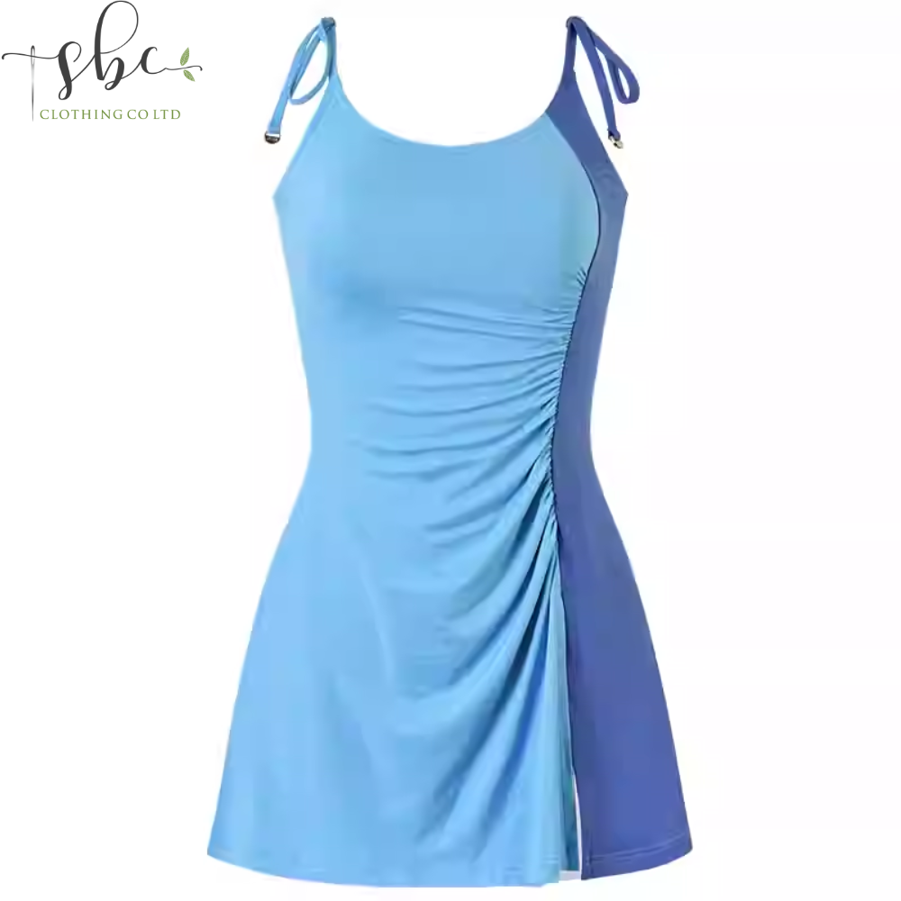 SBSWS22-07B- Flirty Backless Lurex Edge One-Piece Swimsuit with Belly Conceal & Slimming Fit-Goddess-Style