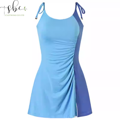 SBSWS22-07B- Flirty Backless Lurex Edge One-Piece Swimsuit with Belly Conceal & Slimming Fit-Goddess-Style