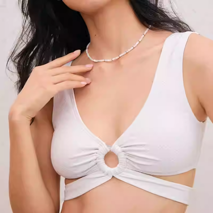 SBSWT24-08A-Women's Summer High-End Vacation Bikini with Thermal Bath Skirt-Style Split Design