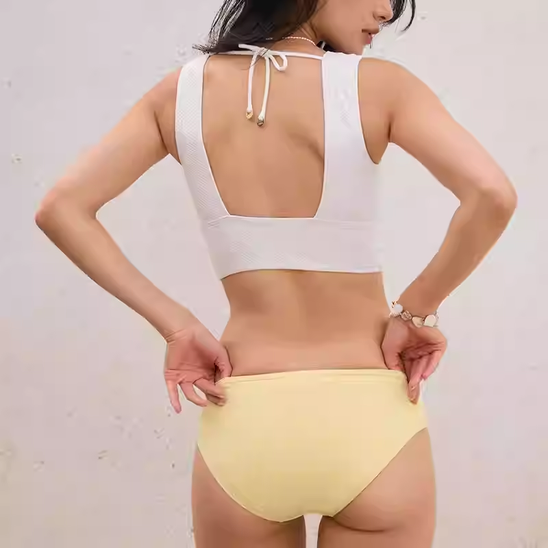 SBSWB11-17A  New Women's Split-Sleeve Swimsuit Collection: Hot Spring Style with Sexy Design