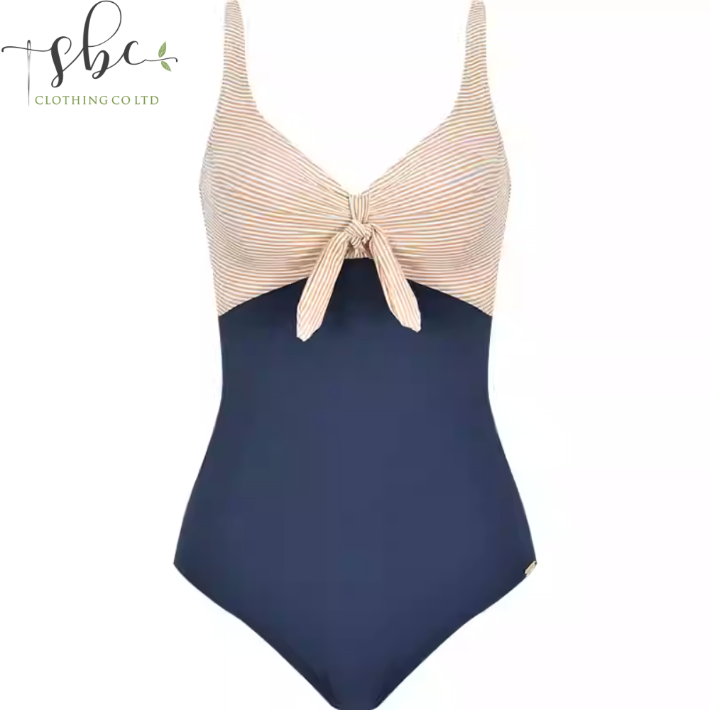 SBSWS19-14A-A stunning one-piece swimsuit for women, featuring a viral-inspired design with a sensual V-neck and hot spring-inspired elements