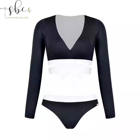 SB21W02S6A-New surf bikini swimsuits with long sleeves for women