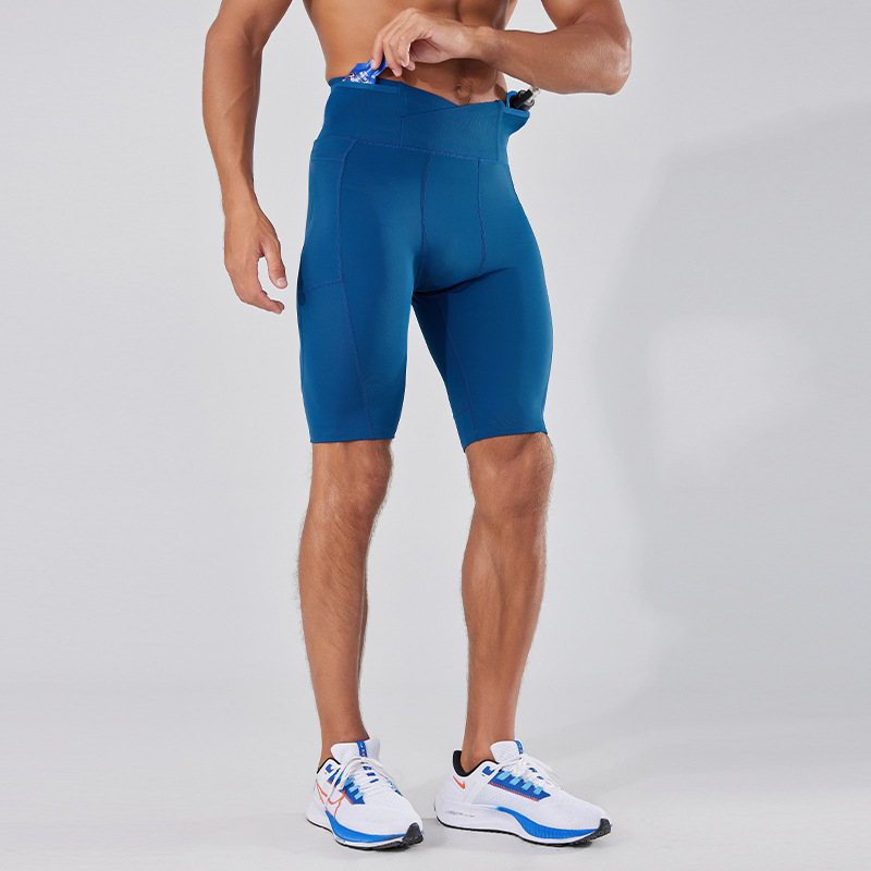 SBDK24403-High elastic cross-waist tight compression shorts