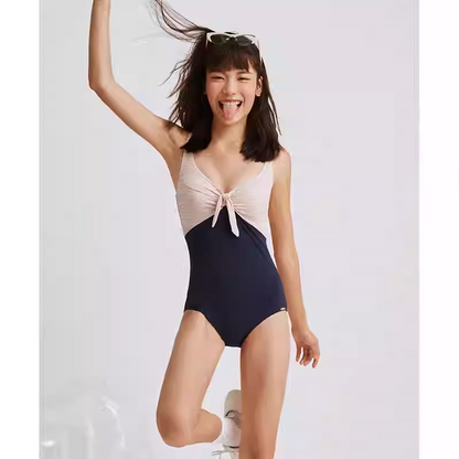 SBSWS19-14A-A stunning one-piece swimsuit for women, featuring a viral-inspired design with a sensual V-neck and hot spring-inspired elements