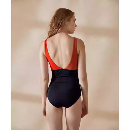 SBSS212W17S9A- Women's European-inspired one-piece swimsuit with a sexy V-neck design